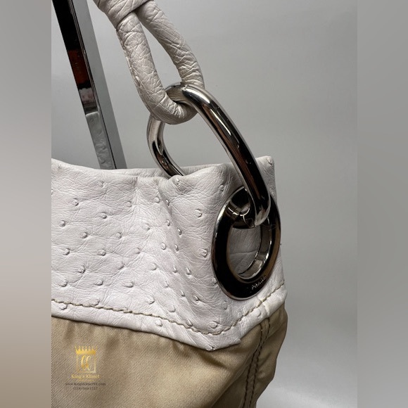 Prada Ostrich Nylon Hobo Bag - Picture 10 of 14